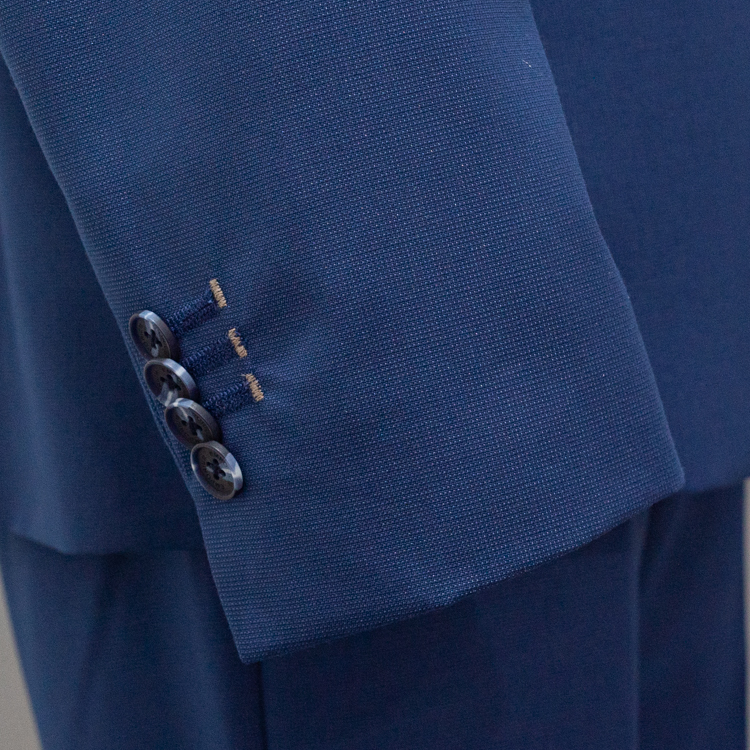 traje azul estructura labrada marca emporim slim 142621 AZUL