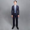 traje azul estructura labrada marca emporium slim 152813 AZUL 1