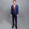 traje azul estructura labrada marca emporium slim 156219 AZUL 1