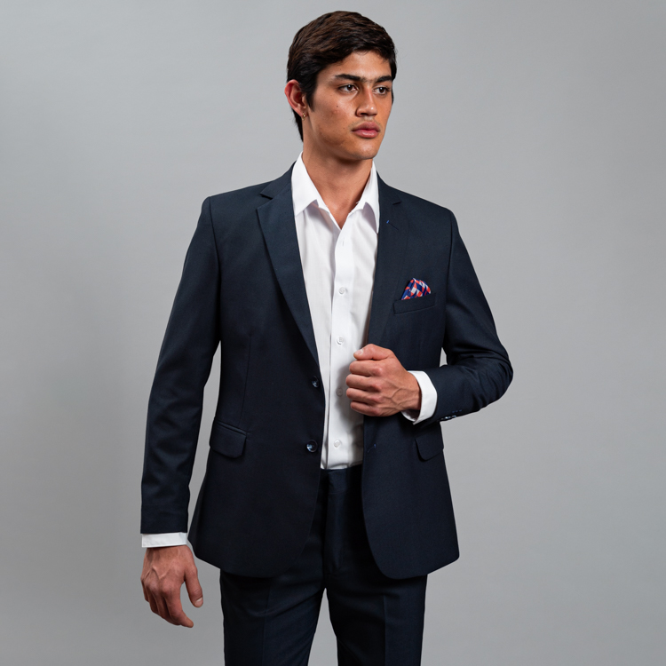 traje azul estructura labrada marca emporium slim 160079 AZUL 1