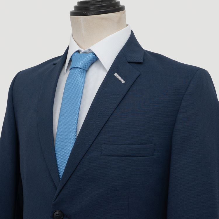traje azul estructura labrada marca smart slim 161424 AZUL 2