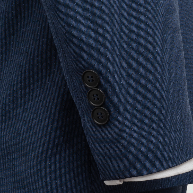 traje azul estructura labrada marca smart slim 161450 AZUL 3
