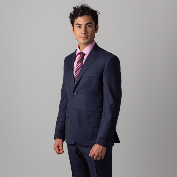 traje azul marino estructura labrada marca colletti slim 141591 380329