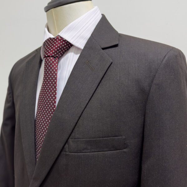 traje caf estructura labrada marca smart slim 147615 CAFE 2