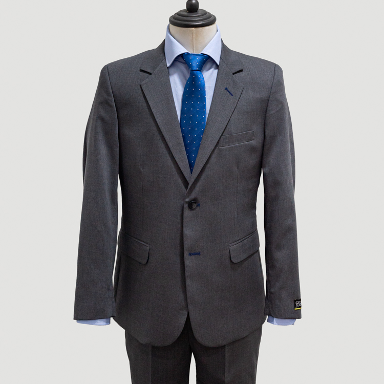 traje gris estructura labrada marca colletti slim 142802 380092