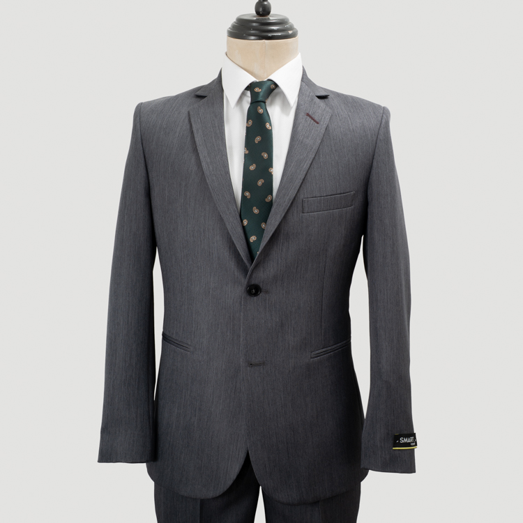 traje gris estructura labrada marca smart slim 161278 GRIS 1