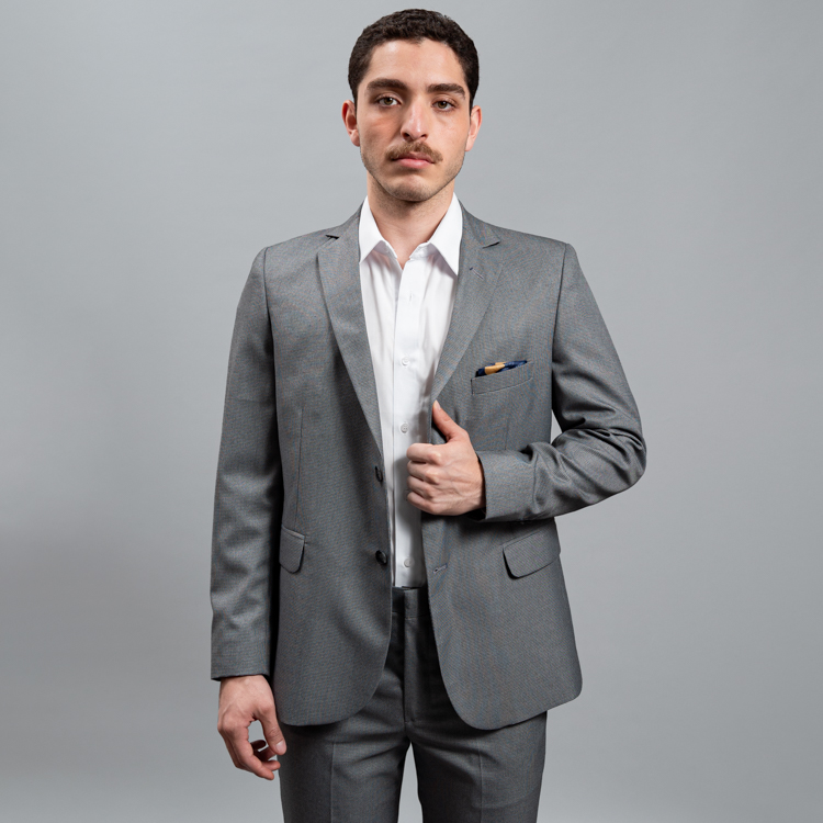 traje gris estructura plana marca emporium slim 160107 GRIS 1