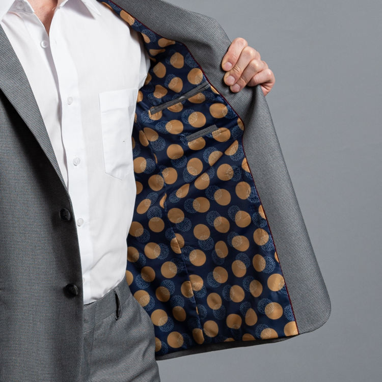 traje gris estructura plana marca emporium slim 160107 GRIS 2