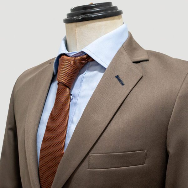 traje khaki estructura labrado marca smart slim 139167 195024 2