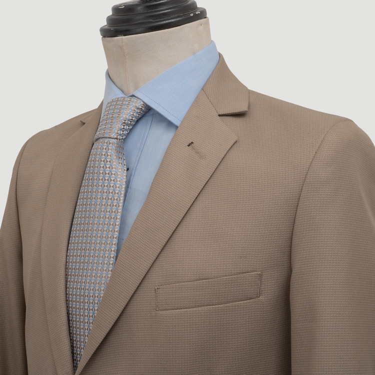 traje khaki estructura plana marca emporium slim 160095 KHAKI 2