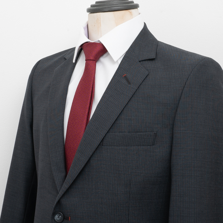 traje negro estructura labrada marca colletti slim 152903 NEGRO 2
