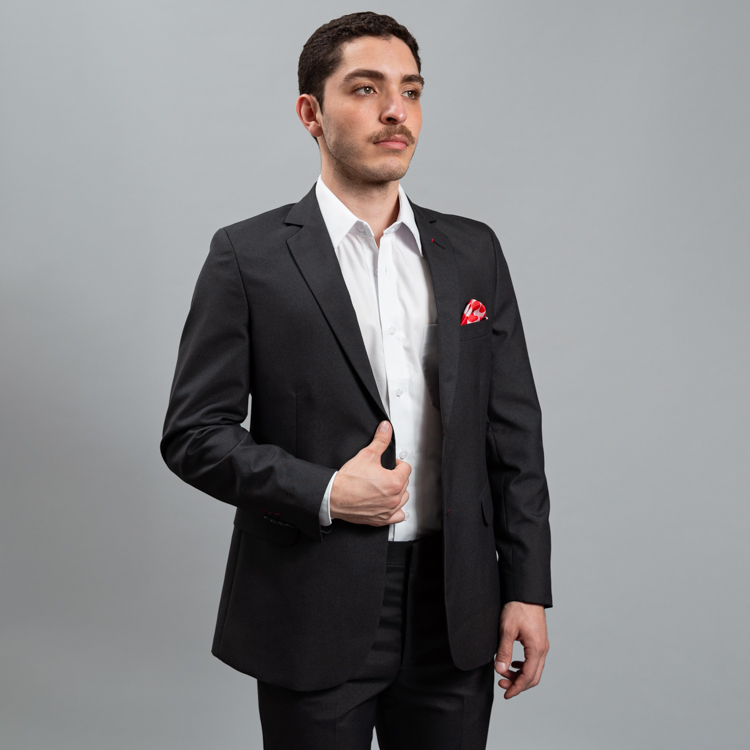 traje negro estructura plana marca emporium slim 160067 NEGRO 1