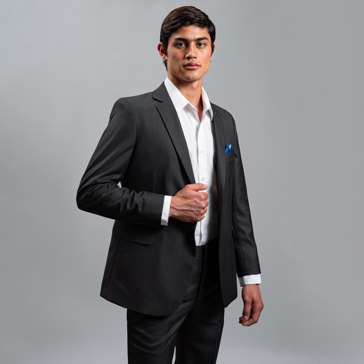 traje negro estructura plana marca emporium slim 160131 NEGRO 1