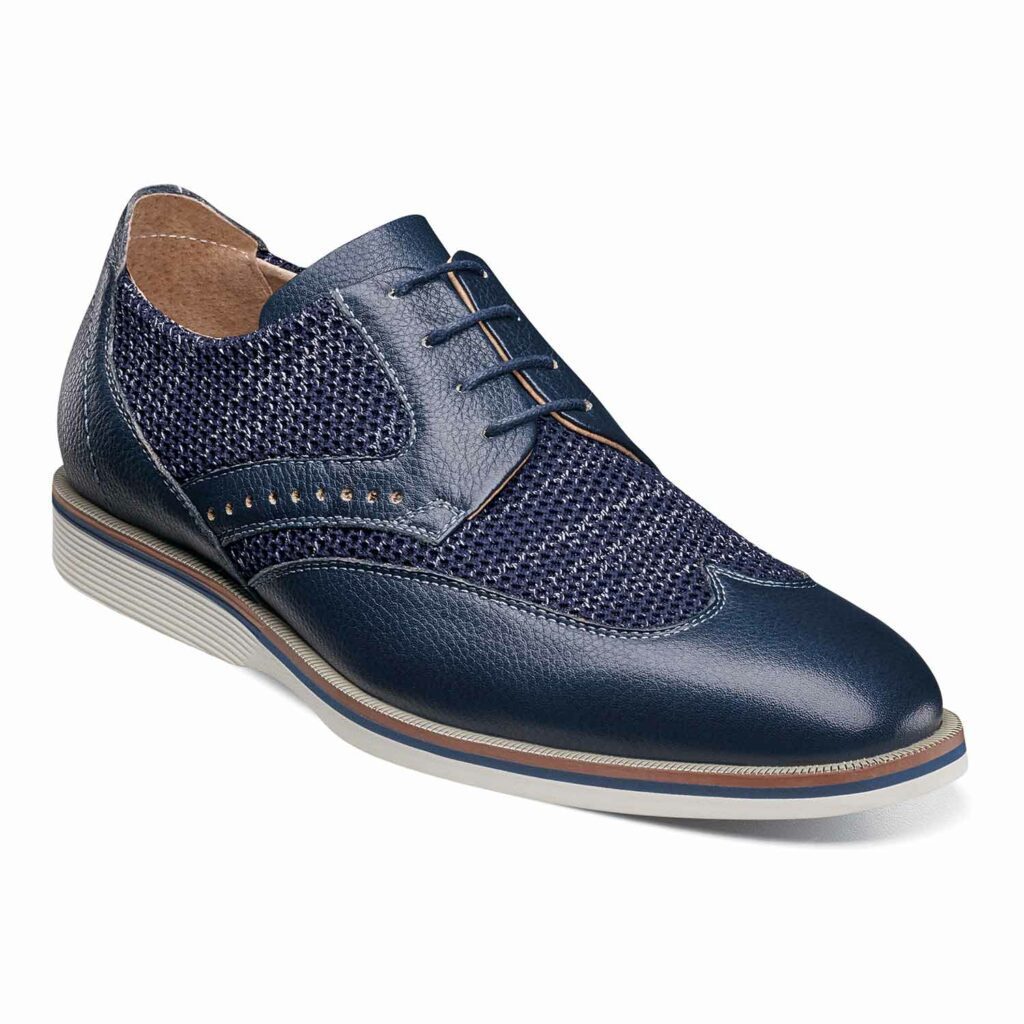 Zapatos azules con diseño Locke y detalles en piel y tejido marca Stacy Adams Casual | 104624